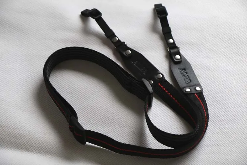 شريط كاميرا اليدوية الكتف حزام حبل النايلون مع رئيس الجلود للكاميرا Alpa حزام عريض تقليد انزلاق حزام الكتف