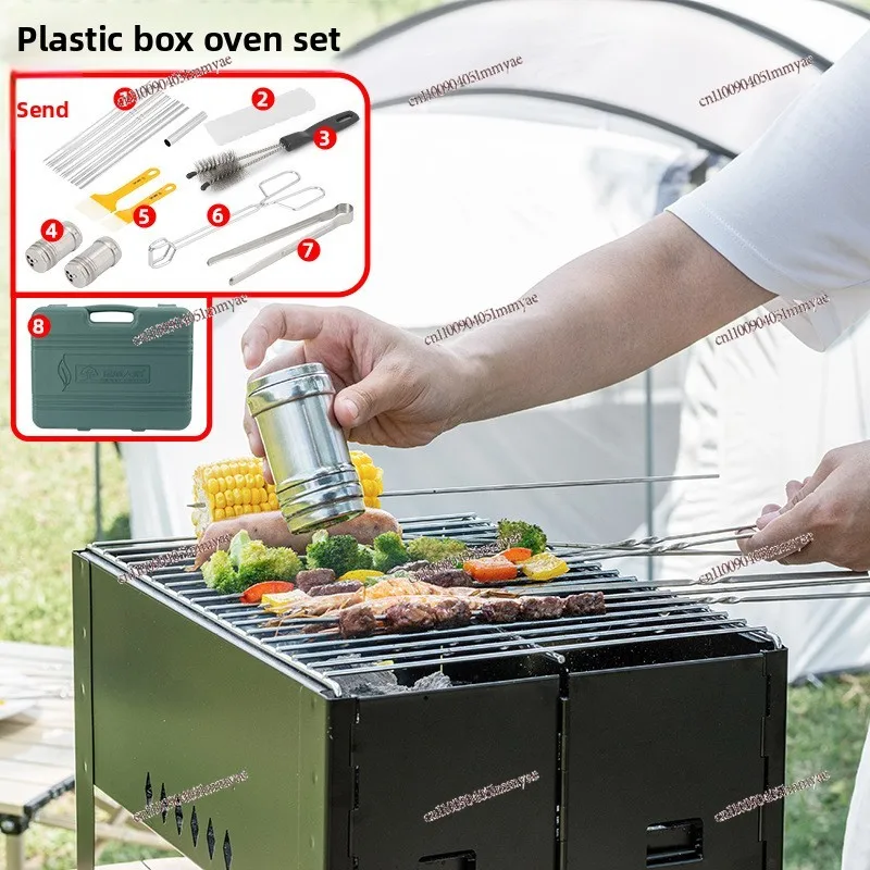 BBQ BBQ Portable Rack Folding Outdoor Oven Set