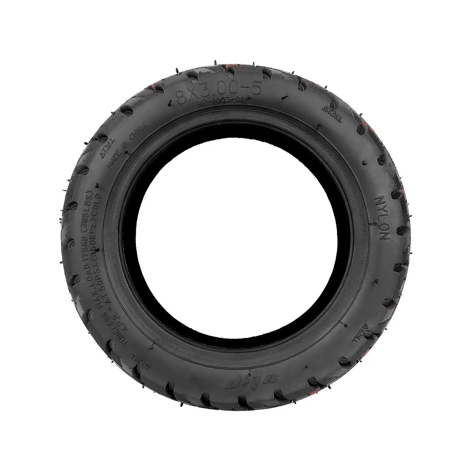 إطار فراغي للطرق الوعرة لدراجة كابو مانتيس 8 الكهربائية ، أجزاء الإطارات بدون أنبوبي ، بدون أنبوبي 8x3.0-5 ، 8 in ، 7.5 in