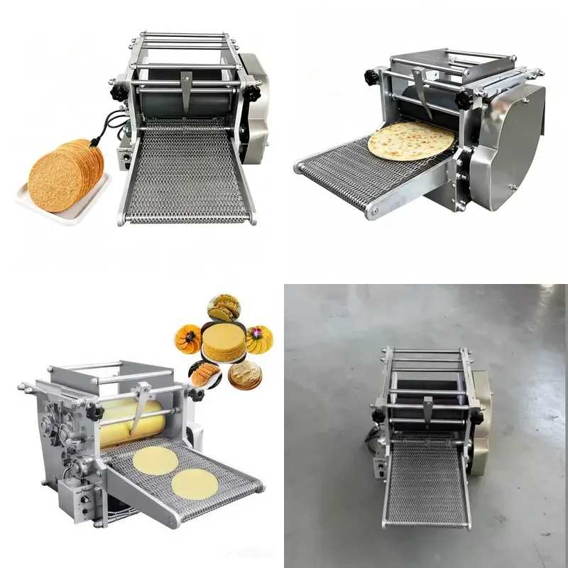 Automatic tortilla making machine, dumpling skin cutter machine, electric pancake machine, scone pancake making machine