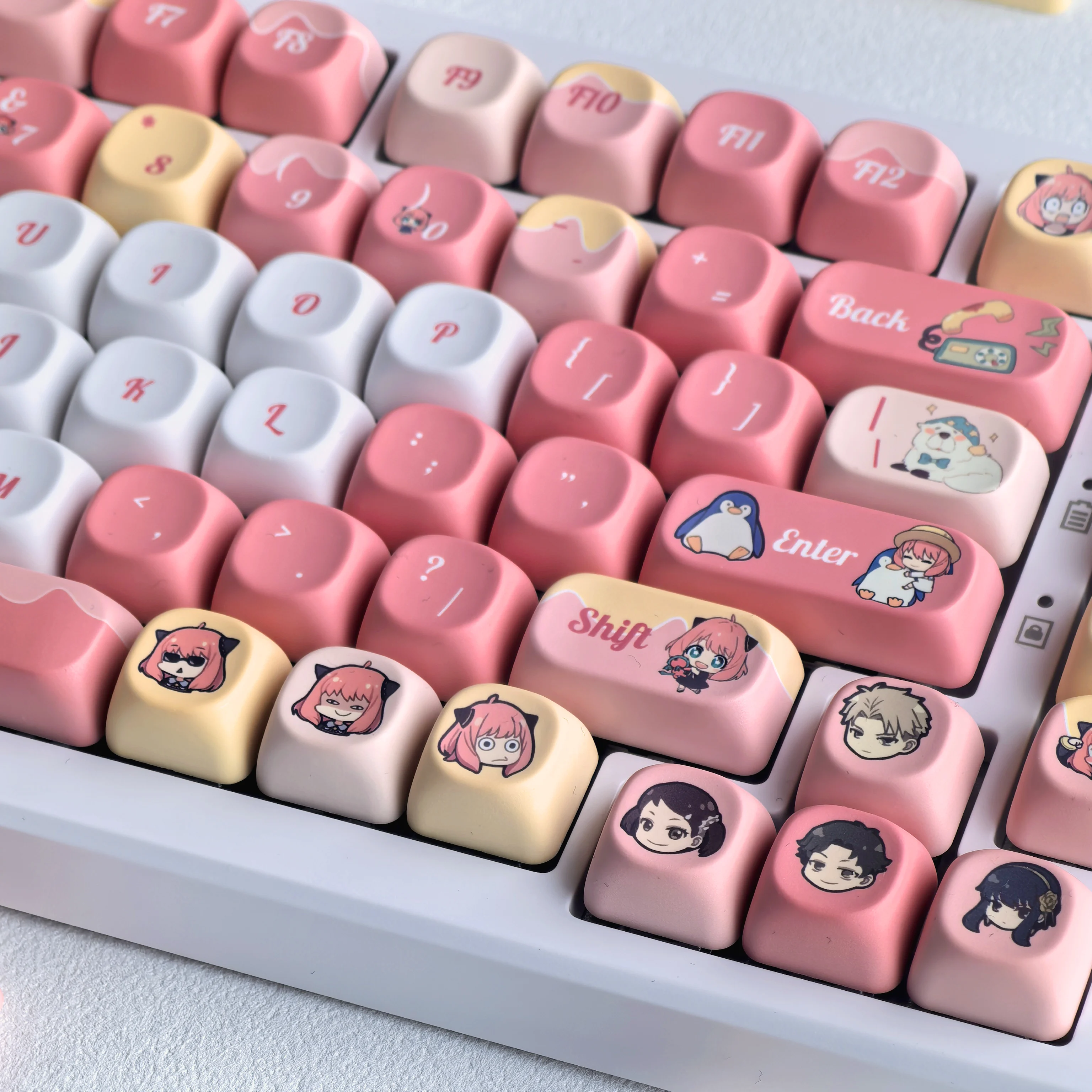 Anya Cute Keycap 2.25/2.75U Space Bar Cartoon Version Anime Game Set Alice Layout Keyboard Keycap