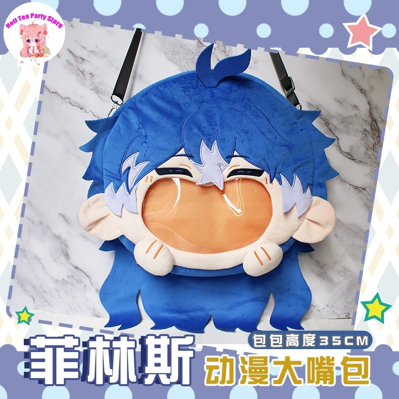 

Game Kyryll Chudomirovich Flins Genshin Impact Cartoon Big Mouth Itabag Plush Bag Cosplay Student Backpack Toy Crossbody Bag
