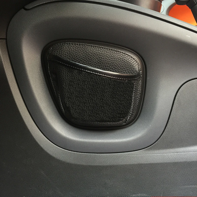 For Smart 453 Fortwo Forfour New Car Storage Bag  Patch Pocket Mobile Phone Sundried Card Leather Bag Mesh