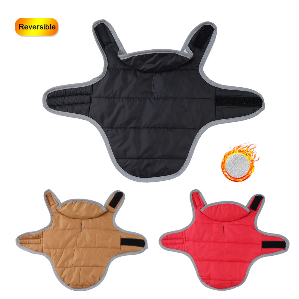 Reflektierende Hundejacke, Herbst-Winter, wendbare Welpenkleidung für kleine und mittelgroße Hunde, Katzen, wasserdichter Chihuahua-Mantel, Haustier-Outfits