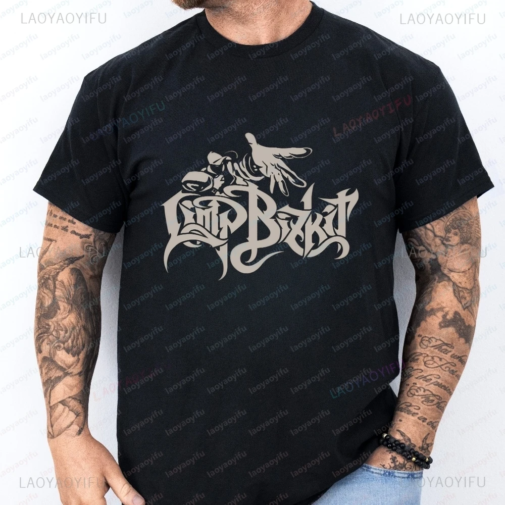 Футболка унисекс Limp Bizkit Rock Band Summer Trend Harajuku с короткими рукавами, универсальная, с принтом, большого размера