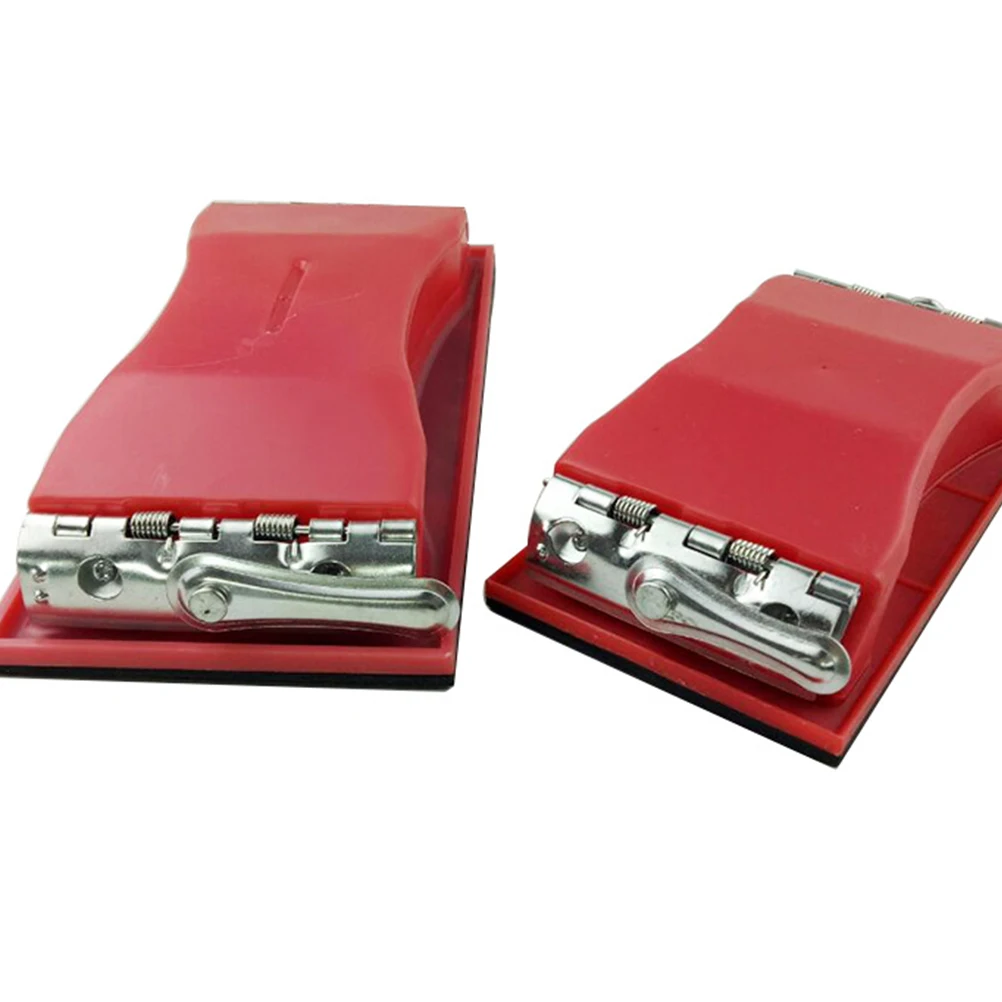 

1Pc Multifunctional Woodworking Decoration Sanding Paper Holder Plastic Sandpaper Frame Size S (Red)