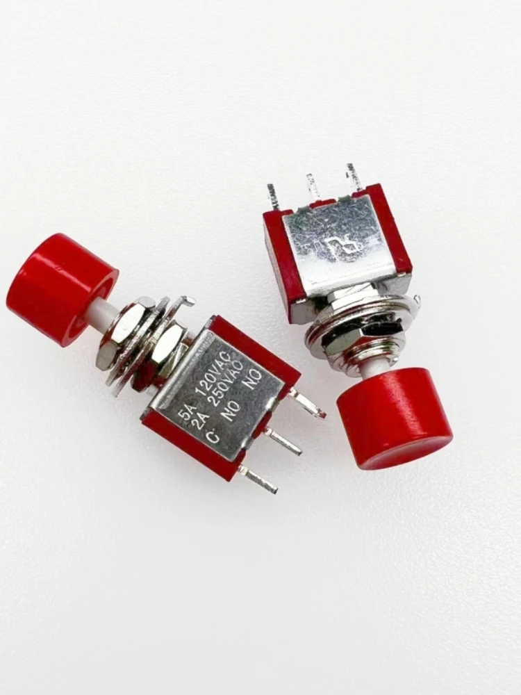 2Pcs 3Pin C-NO-NC 6mm Mini Momentary Automatic Return Push Button Switch ON-(ON) 2A 250V AC/5A 120V AC Toggle Switch Wholesale