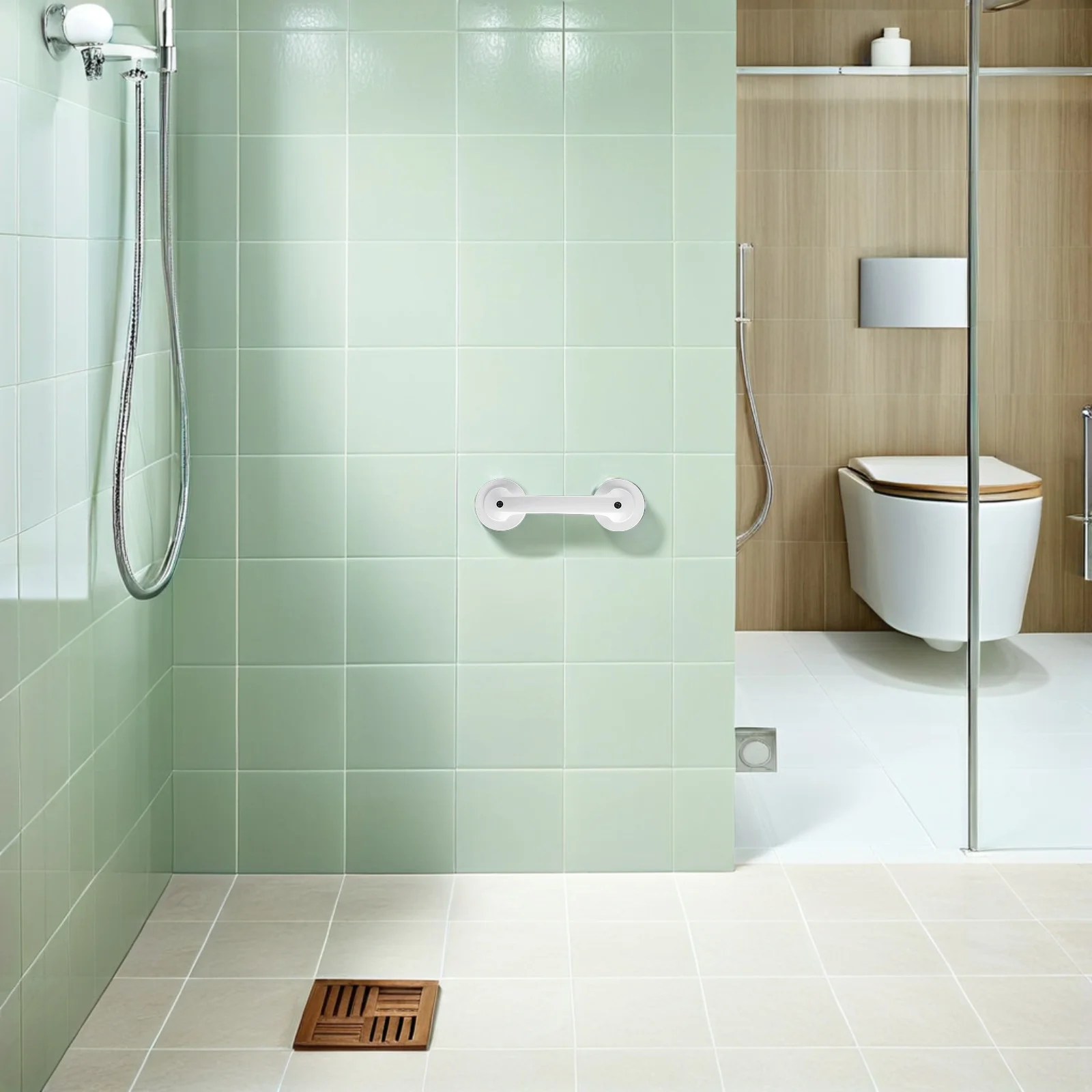 

Shower Handle Suction Cup Grab Bar Punch Free Bathroom Safety Handrail for Elderly Anti-Slip Support for Shower Toilet