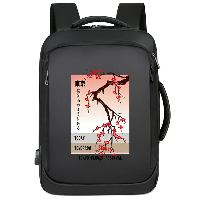 

Путешествия для женщин и мужчин, рюкзак для ноутбука, рюкзак унисекс, сумка для колледжа, Токио, цветочный фестиваль, принт, рюкзак унисекс для мальчиков и девочек