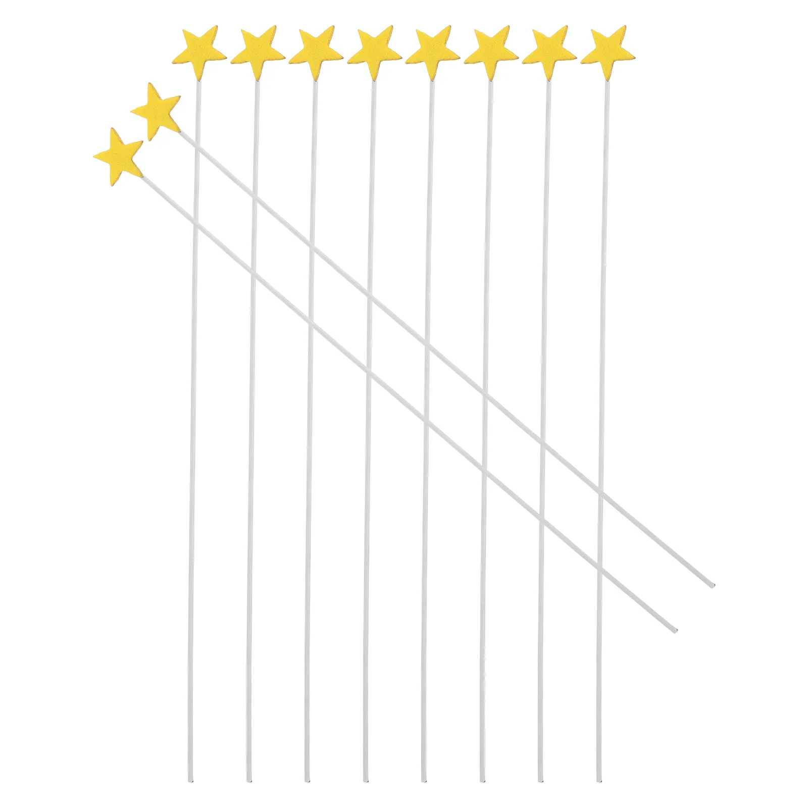 

100pcs Star Cake Toppers Decorations Creative Sponge Disposable Bamboo Skewers Inserts Birthday Party Gold Toppers