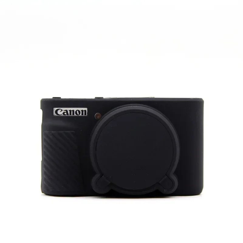 New Soft SX740 Camera Silicone Case Body Skin Bag For Canon PowerShot SX730 SX740 SX740HS Rubber Cover With Lens Protector Cap