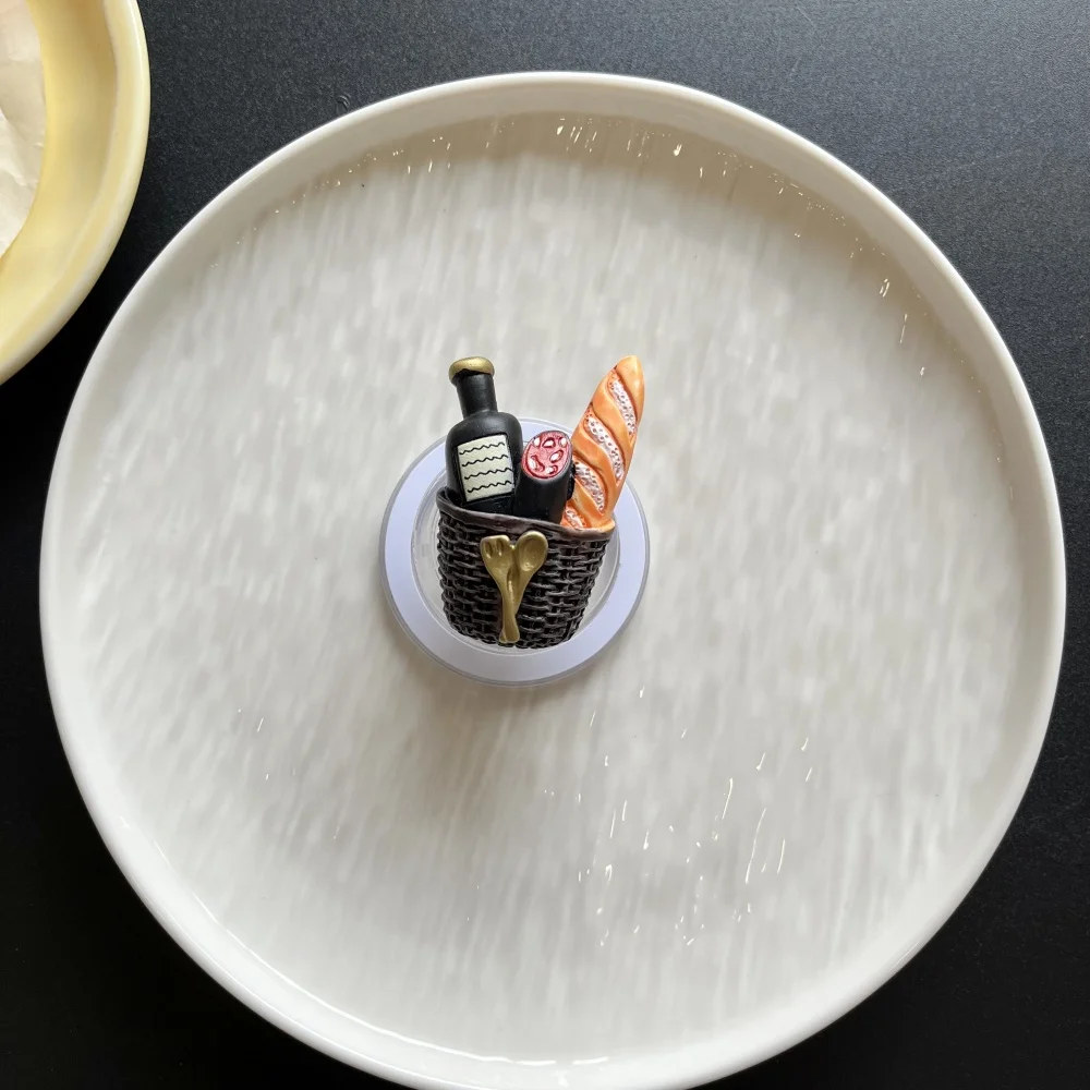 Simulation Lebensmittel Magnete Kreative Harz Brot Tomate Für Magsafe Telefon Magnetische Griptok Ständer Für iPhone Lustige Faltbare Halter