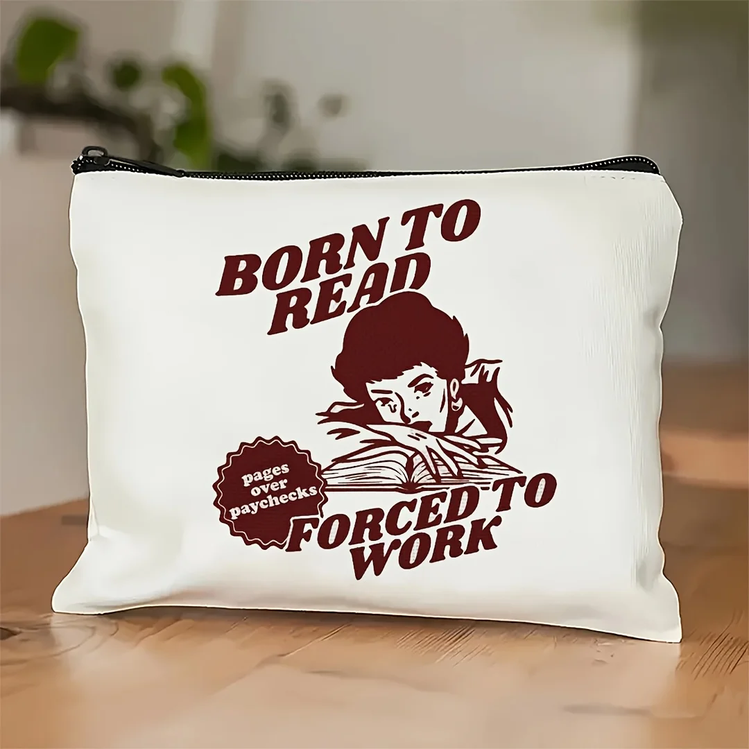 A Book Lover Makeup and Gaming Makeup Bag- multifunctional zipper pouch, jewelry storage bag, perfect travel zipper small storag