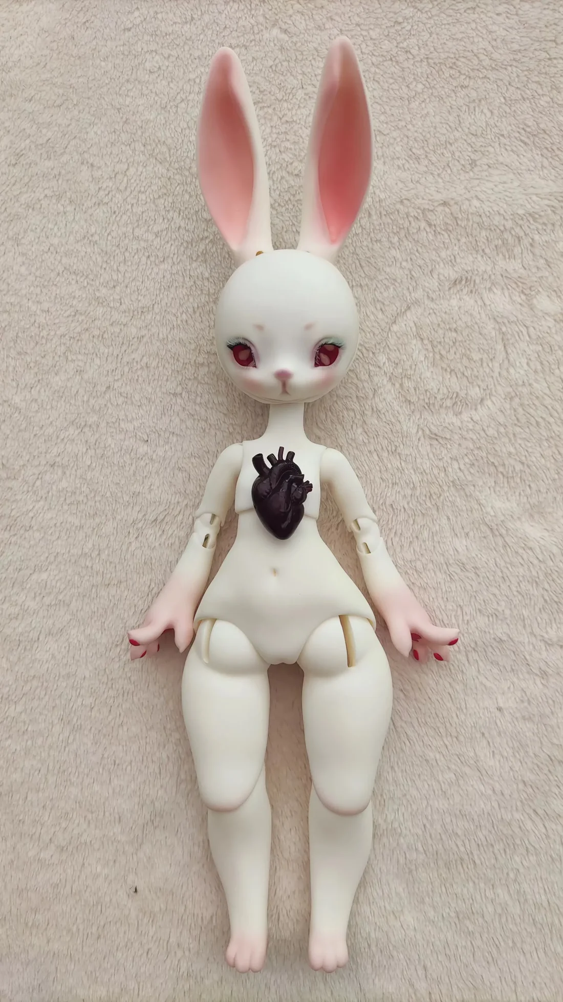20251/6 Neue Mode Kaninchen Doppelköpfige Tier BJD Maske Kaninchen Hohe Premium Harz Spot Make-Up qualität puppe kostenloser versand