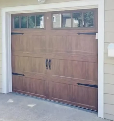 Custom-Sized Garage Doors  Wood Garage Doors With Pedestrian Door Sectional Garage Door