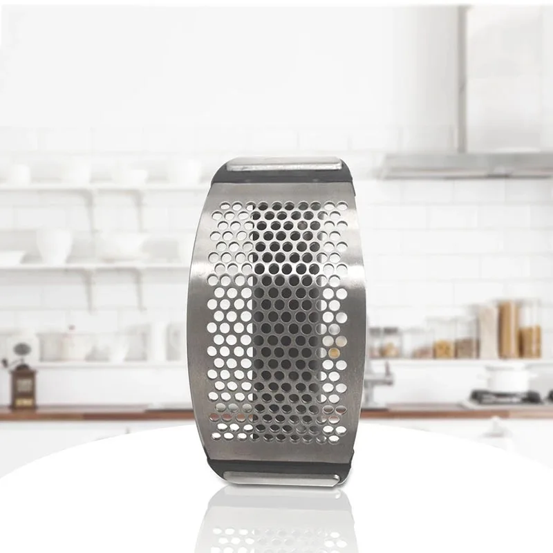 

Stainless Steel Garlic Crusher Motor Cooking Accessory Kitchen and Home Cheap Manual Vegetable Chop Tools Gadget Chopping Press