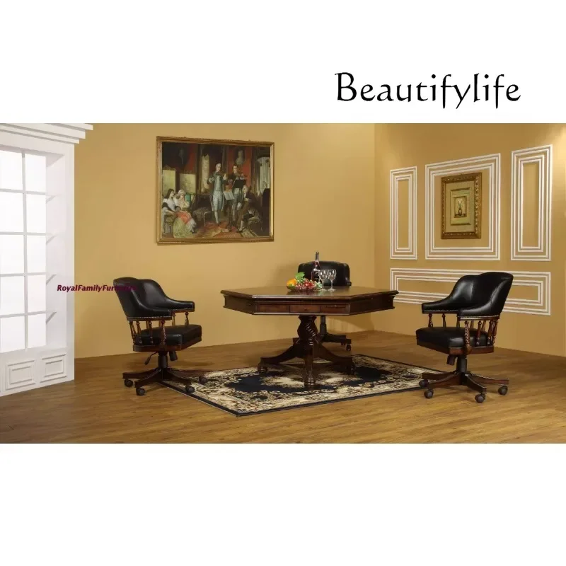M American Furniture Burbank Game Table, Poker Table, Party Shaped Dining Table, Chess Table