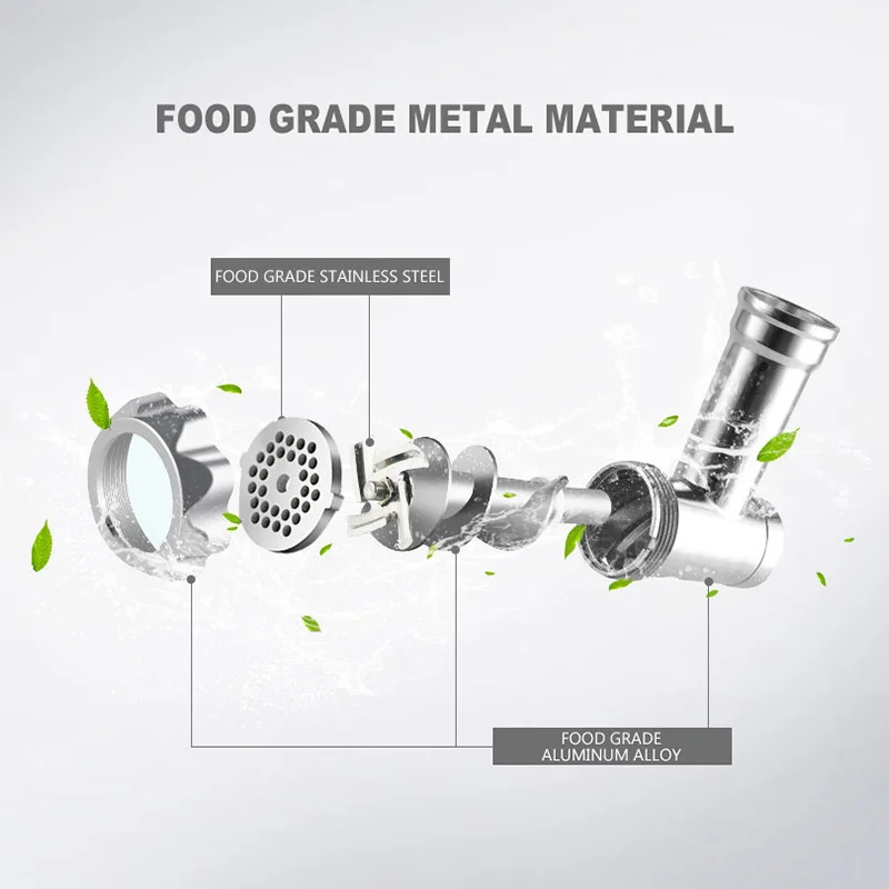 

Household meat grinder commercial stainless steel meat grinding machine automatic dumpling stuffing minced meat enema machine