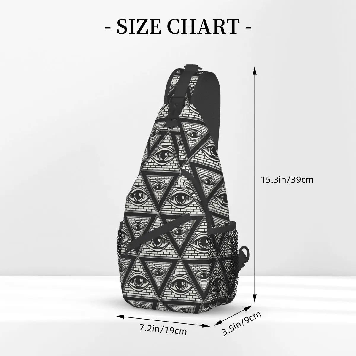 Freemasonry Crossbody Bag Sports Pyramids Seeing Eye Chest Bag Unisex Women Man Fashion Shoulder Backpacks Travel