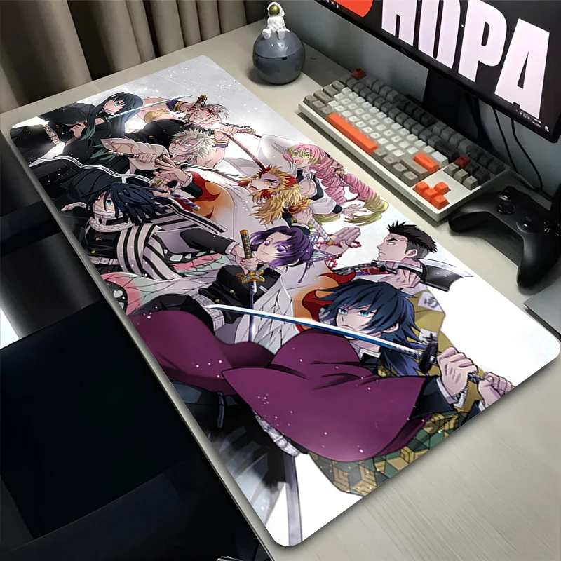 Mouse Pad PC Non Slip Rubber HD Mousepad Laptop Gamer Cabinet Keyboard Pad D-demon Slayer Office Computer Gaming Desk Mouse Mat