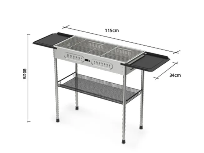 

Stainless Steel Grill Outdoor Household Smokeless Portable Carbon