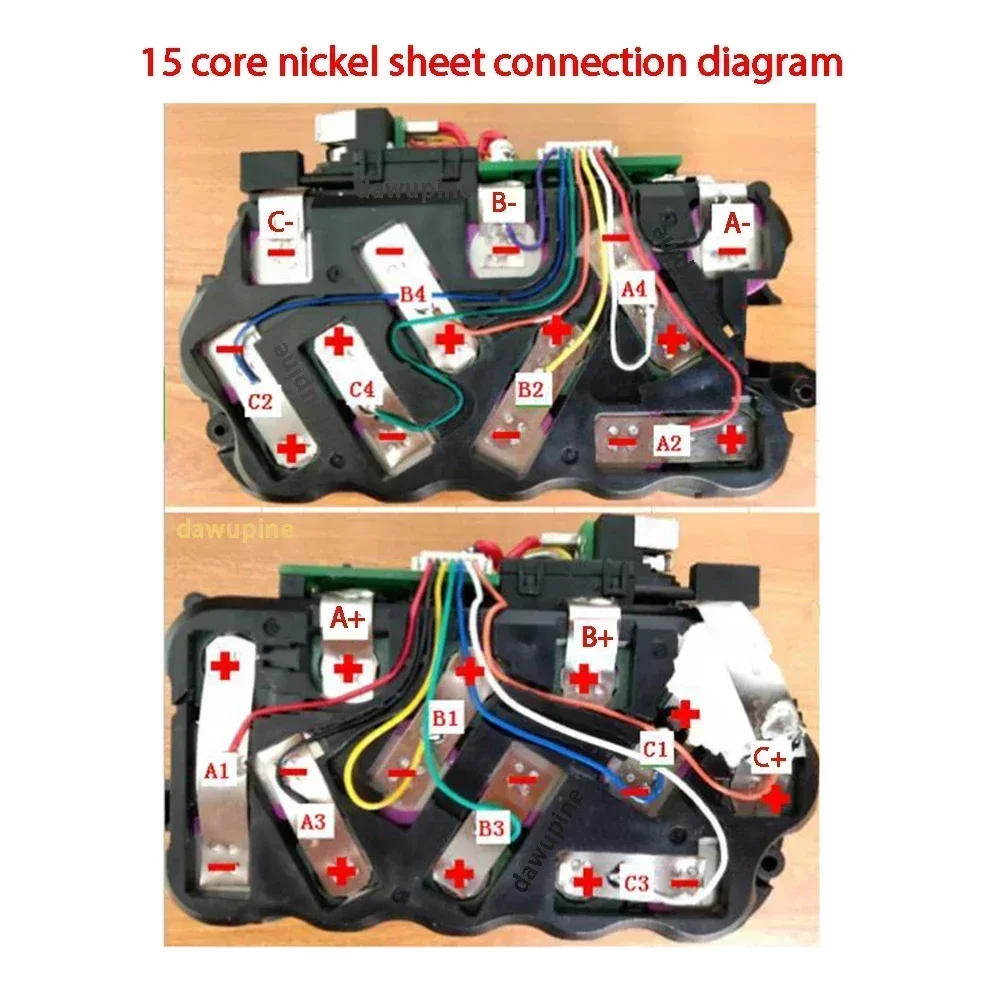 21700 15* Li-ion Battery Plastic Case PCB Charging Protection Circuit Board Box Housing For DeWalt 20V 60V Li-ion Battery DCB609