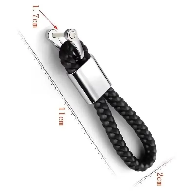 Braided Rope Keychain Car Key Chain Ring Badge for Fiat Ducato Punto Doblo Scudo 500 Panda Tipo 500x Stilo Mobi Brava Croma