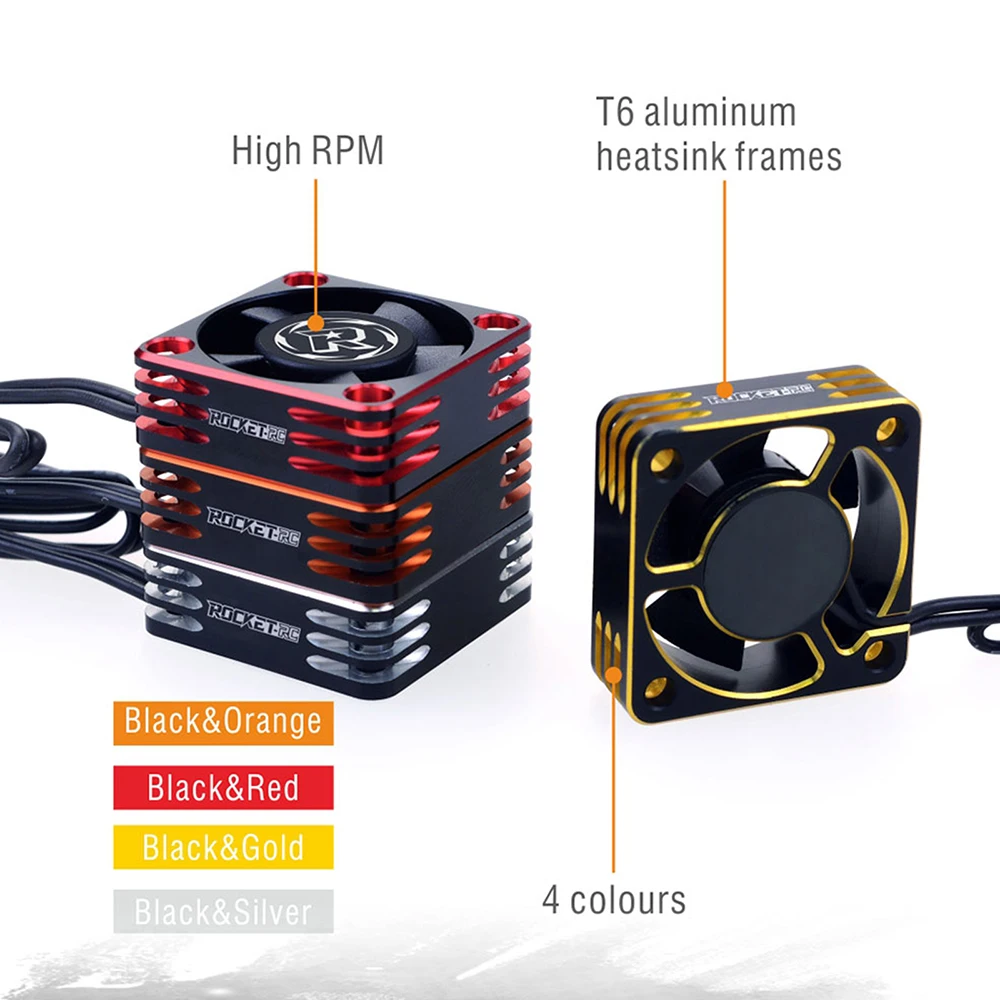 صاروخ معدن موتور مروحة التبريد 28000RPM تبديد الحرارة 30 مللي متر الألومنيوم ل RC سيارة 540/550 فرش السيارات و 1/8 1/10 1/12 السيارات