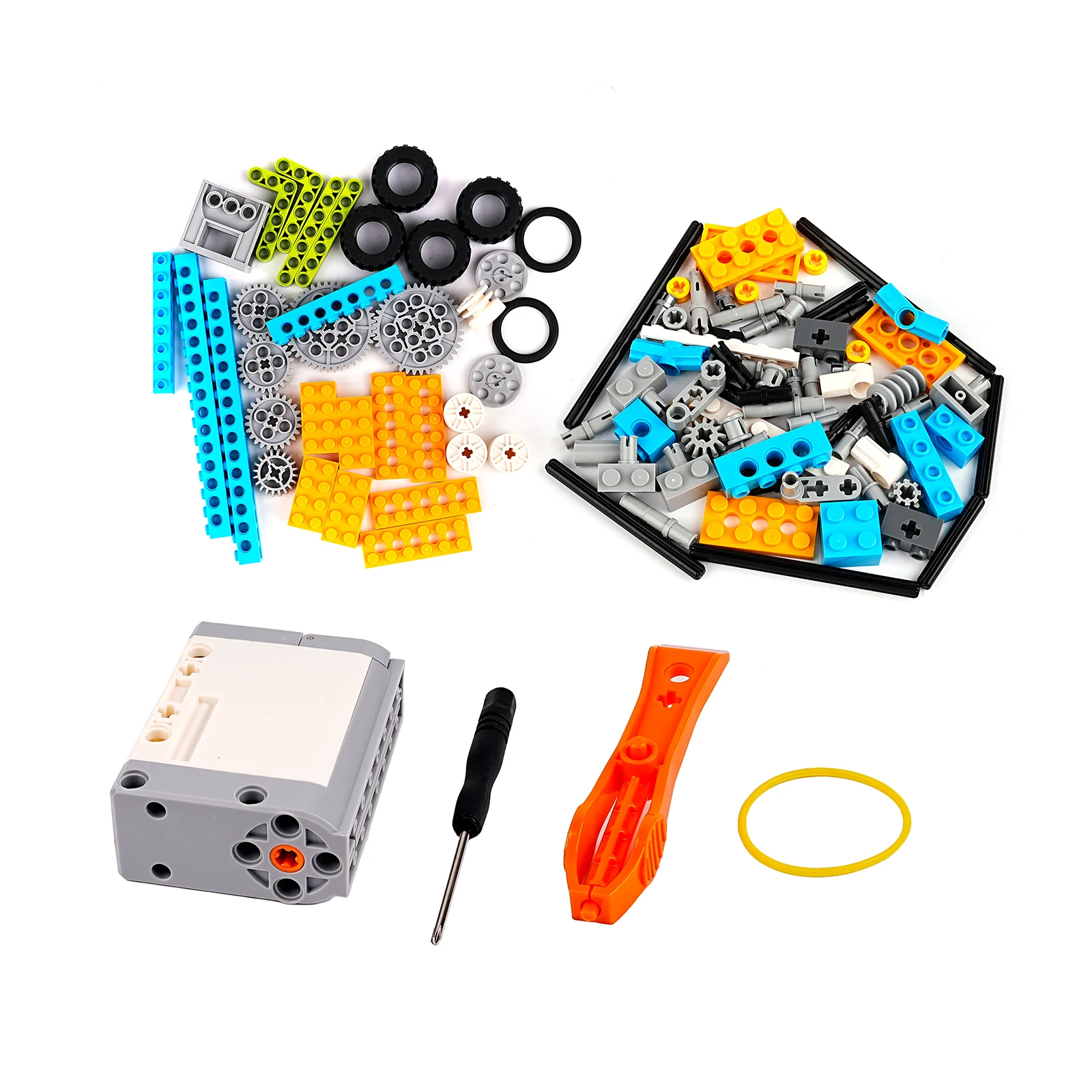 107PCS 50 in 1 STEM Robot Electric Building Blocks EM16 Science and Education Kit with EM16 Intergrated Motor Assembled DIY Gift