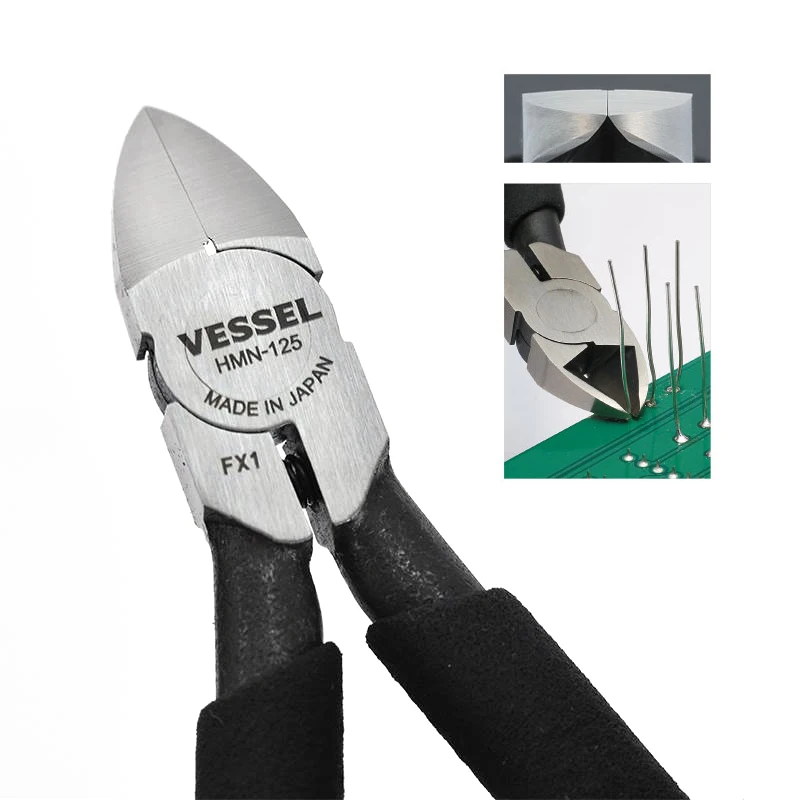 VESSEL คีมตัดลวดคีมตัดสายไฟ | Ultra Sharp Nippers สำหรับ Crafting,ดอกไม้,ไฟฟ้า,เครื่องประดับญี่ปุ่นเครื่องมือ No.HMN