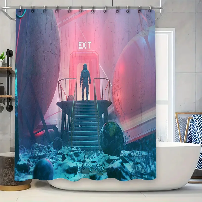 

Cosmic Galaxy Shower Curtain Space Universe Nebula Starry Sky Backdrop Home Decor Wall Hanging Tapestry