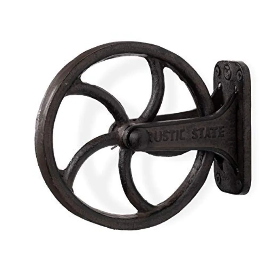 

Halat Cast Iron Vintage Industrial Wheel Farmhouse Wall Mount Pulley 6.75 Inch Diameter for Custom Make Lamp Pendant Fixtures B
