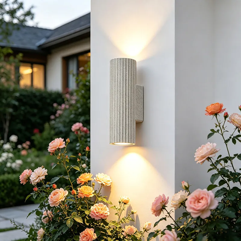 Industrial Cement Wall Light Outdoor waterproof Villa Garden Courtyard Double Head wall Sconce Spotlight Corridor balcony lights