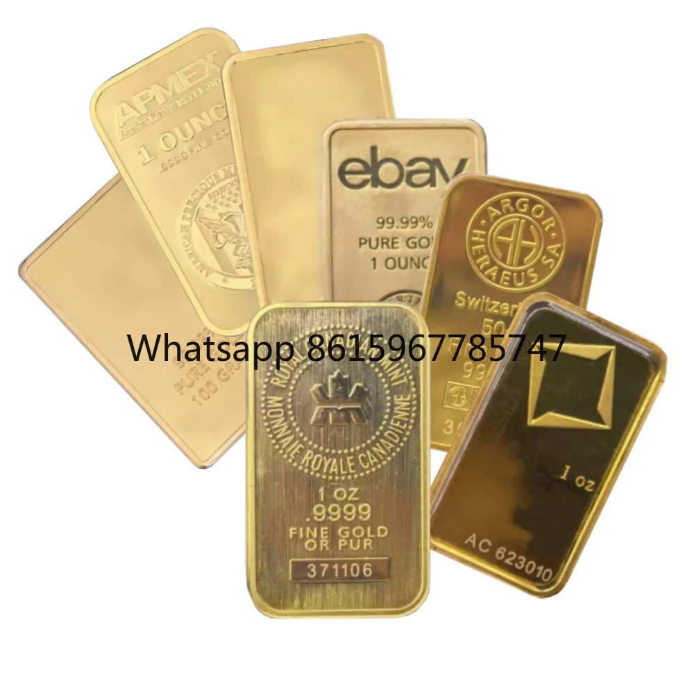 قضبان ذهبية وفضية سويسرية 24 قيراط سبائك ذهبية 1 أونصة من الأكريليك لتغليف الختم الرقم التسلسلي المستقل بدون مغناطيسي