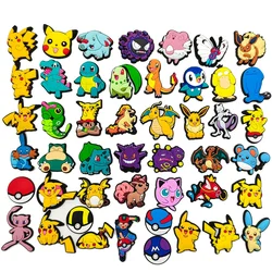 Pokemon Pikachu Shoes Charms for Clogs Sandals Decoration PVC Cartoon Shoe Accessories Charms for Friends Gifts