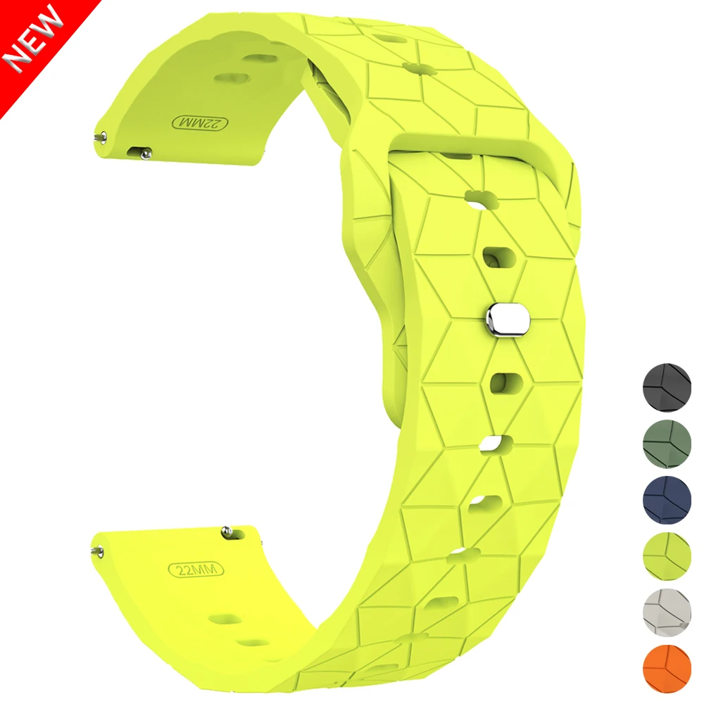 22mm Soft Watchband for Samsung Galaxy Watch 46mm/3 45mm/Gear S3 Sport Silicone Strap for Huawei GT 6 6Pro Waterproof Wrist Band