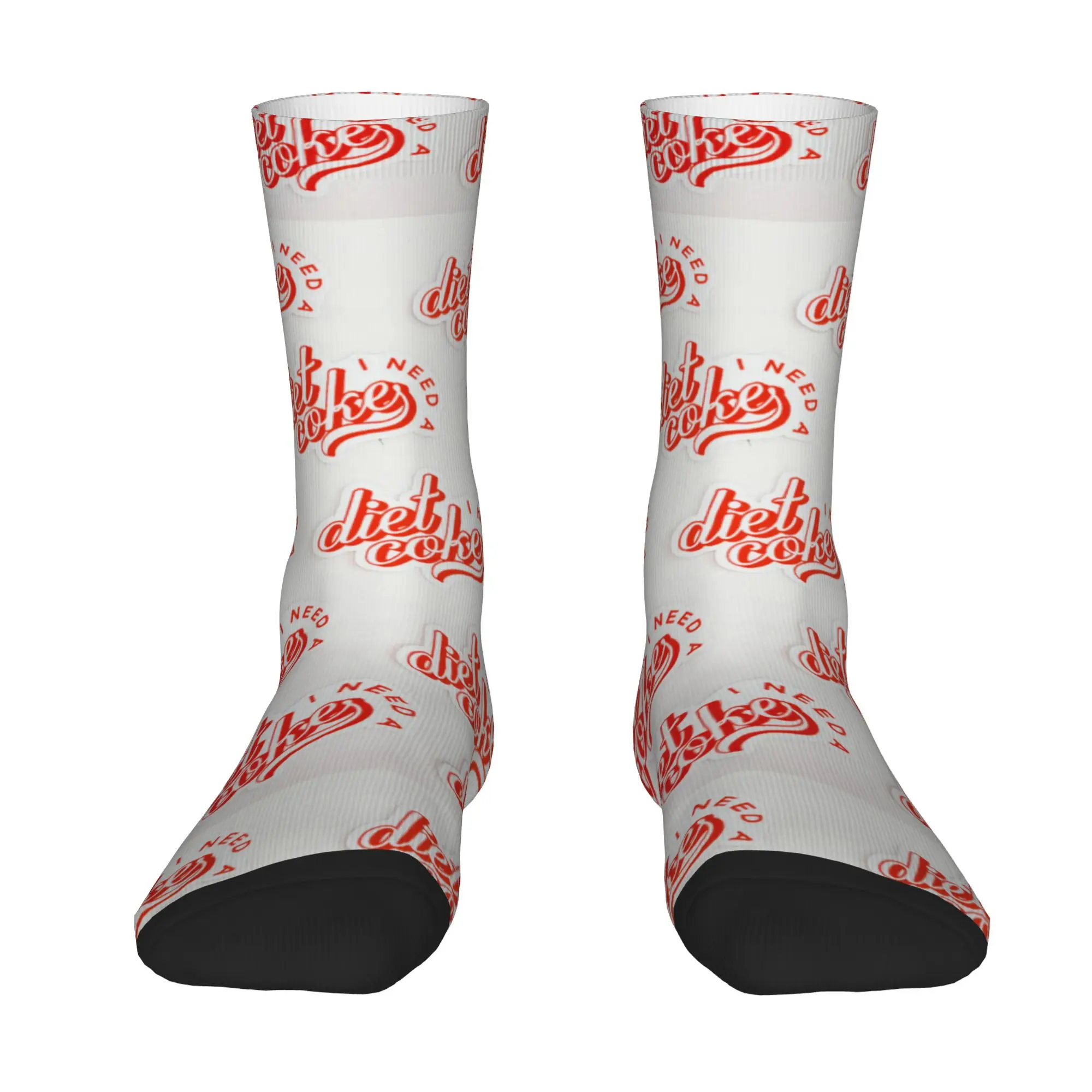 Funny Sock dDiet Coke dDiet Coke I Need A Red Sticker Pattern  Vintage Quality Pattern Printed Men Socks Novelty Men's Socks