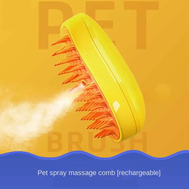 Cat Dog Pet Spray Massage Comb One Button Spray Anti Flying Hair No Harm To Skin Massage Bath