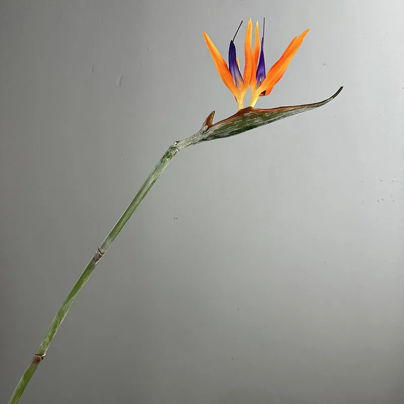 4 Stück Simulationsblumen 97cm PU Paradiesvogelzweig Künstliche Blume Einkaufszentrum Dekoration Künstliche Gelbe Paradiesvögel – Detail 8