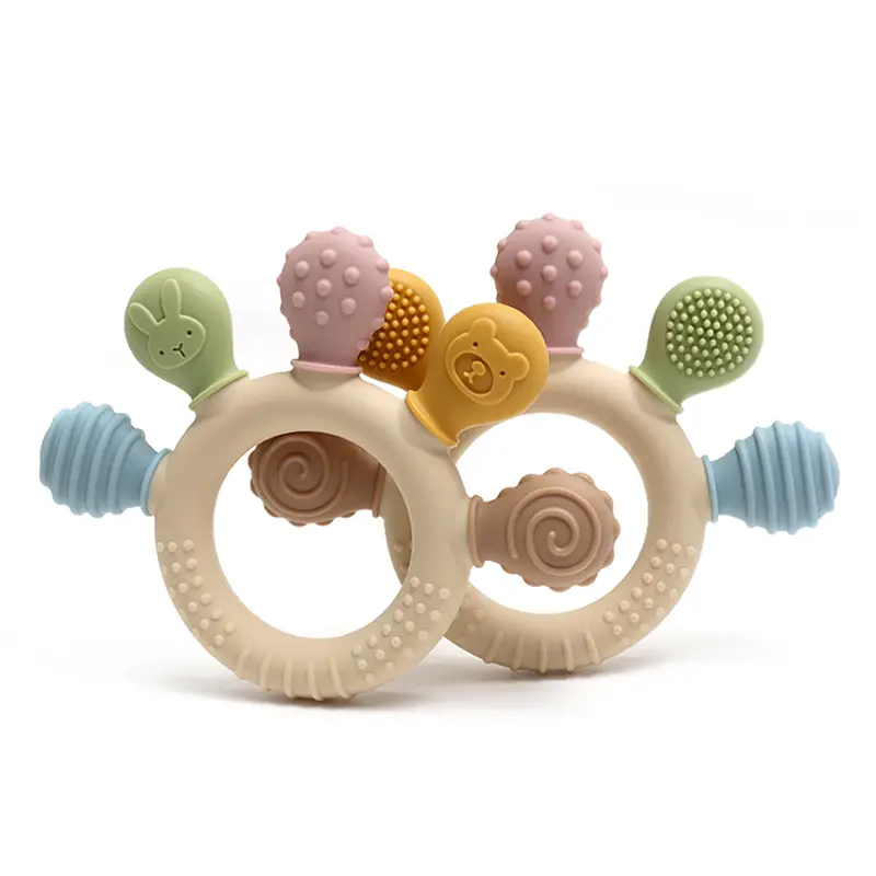 erduo Silicone Baby teether anxiety teething toys 0 12 months chew beads sensory gum relief soother - Image 5