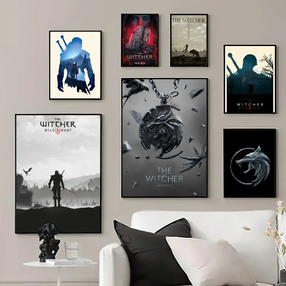 game the w-witchers  Poster Prints Wall Pictures Living Room Home Decoration