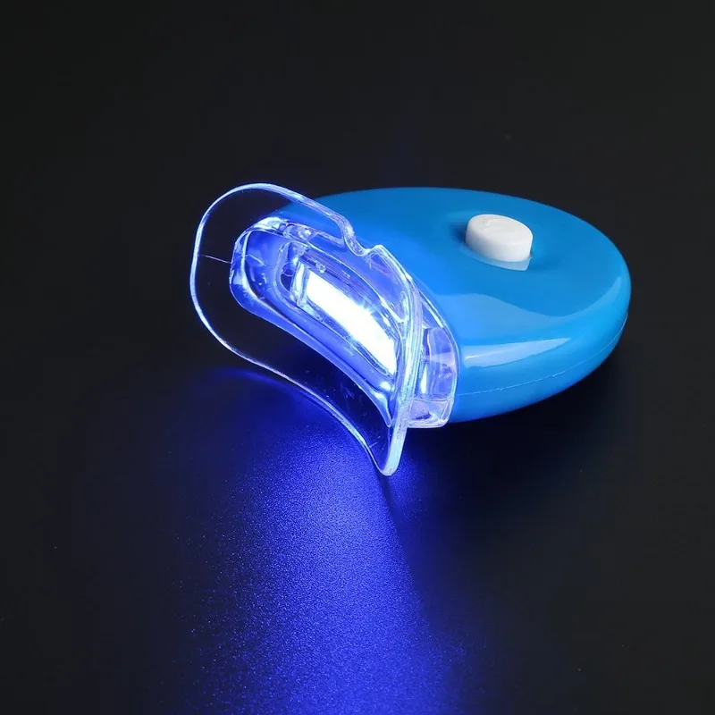 1PCS LED Zähne Bleaching Lampe Blau Licht Ultraviolett Hause Mini Weiß Blau Frische Mund Schutz Oral Reinigung Körperpflege