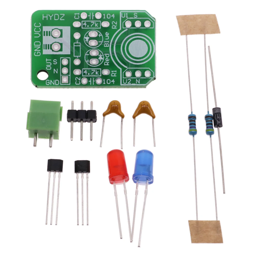 Hall Magnetic Induction Sensor Detection Pole Resolver North And South Detection Module DIY learning Kit For Arduino