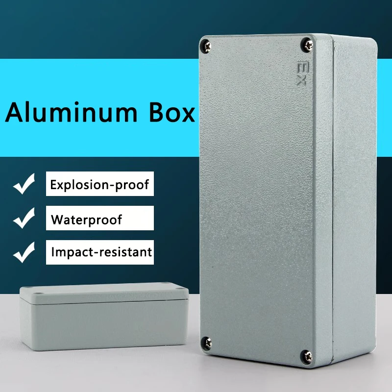 IP67 Waterproof Metal Box Outdoor High Temperature Resistant Cast Aluminum Box Factory Installation Hole Electrical Junction Box