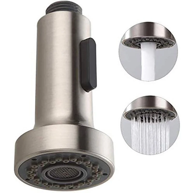 

Pull Out Faucet Accessories Anti Splash Head Pull Telescopic Head Outlet Replacement Kitchen Faucets Sprayer Brushed Nickel