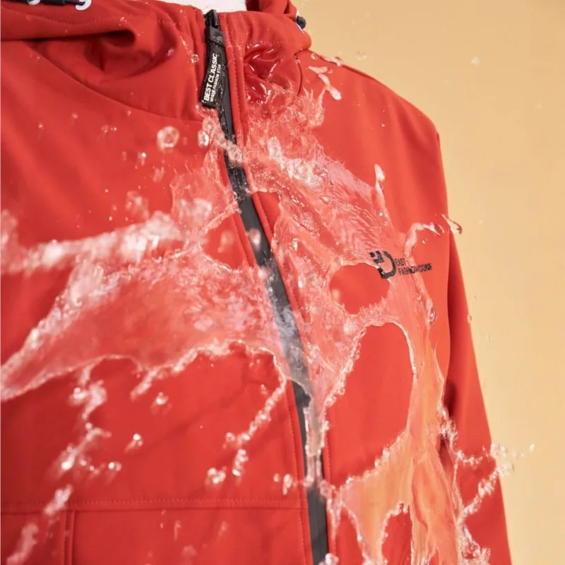 

Korea Outdoor Hooded Down Softshell Jacket Windproof & Waterproof Warm Mountaineering Coat Multi-Functional for Hiking Camping
