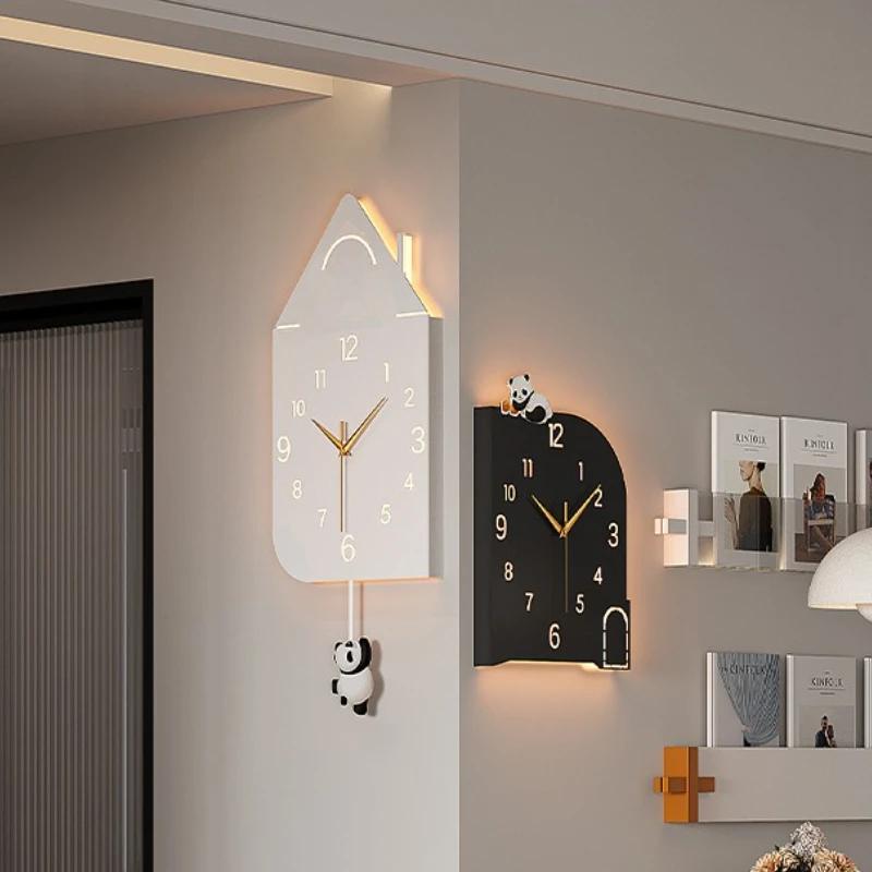 #Modern Silent Wall Clocks Double-sided Wall Clock Corner Hall Home Restaurant Corner Watch Interior Wall Decoration Ornaments