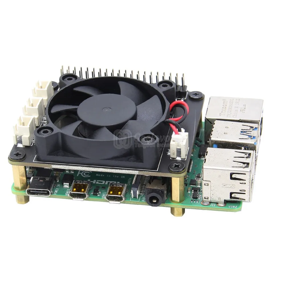 Raspberry Pi Cooling Fan Expansion Board (X728-A1) for Raspberry Pi 4 Model B/ 3B+/ 3B/ 2B