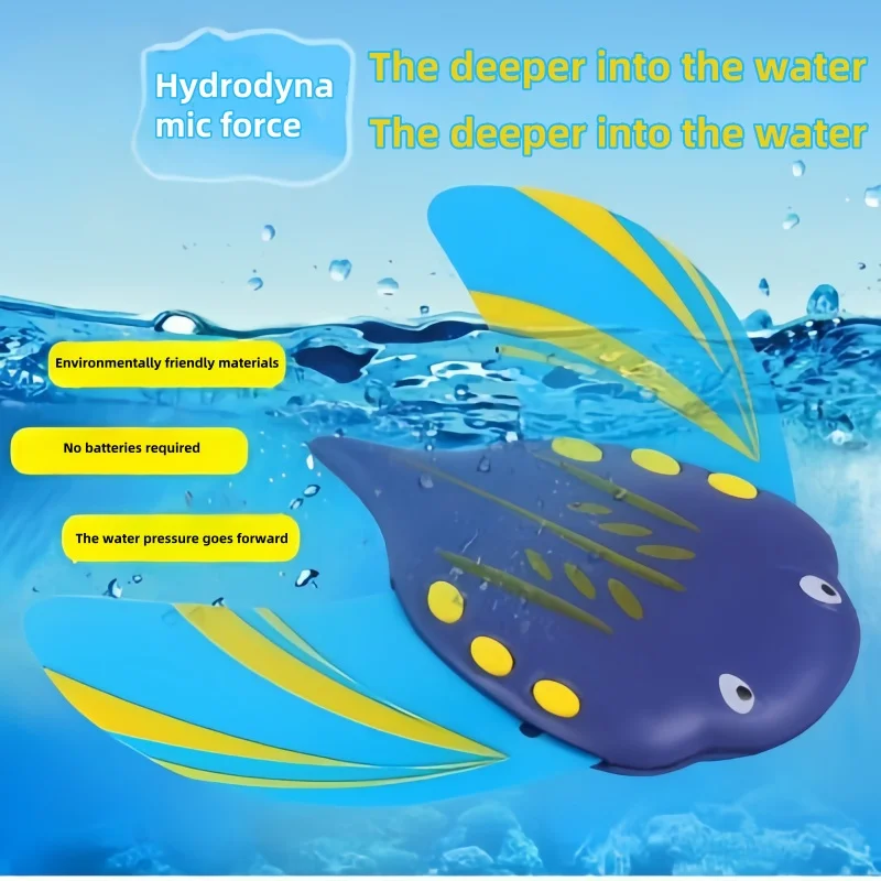 لعبة مانتا راي الهيدرو الديناميكية، نموذج سبلاش لحمام السباحة على الشاطئ، تستخدم للتدريب على السباحة والغوص وألعاب الألعاب الخارجية #3