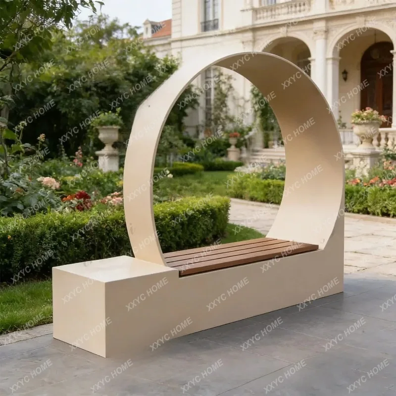 XX Bench Modern Simple Outdoor Seat Bench Public Chair Square Commercial Street Courtyard Creative Rest Stool
